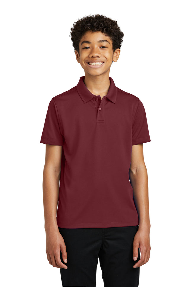 Port Authority Youth Dry Zone UV MicroMesh Polo Y110 Burgundy
