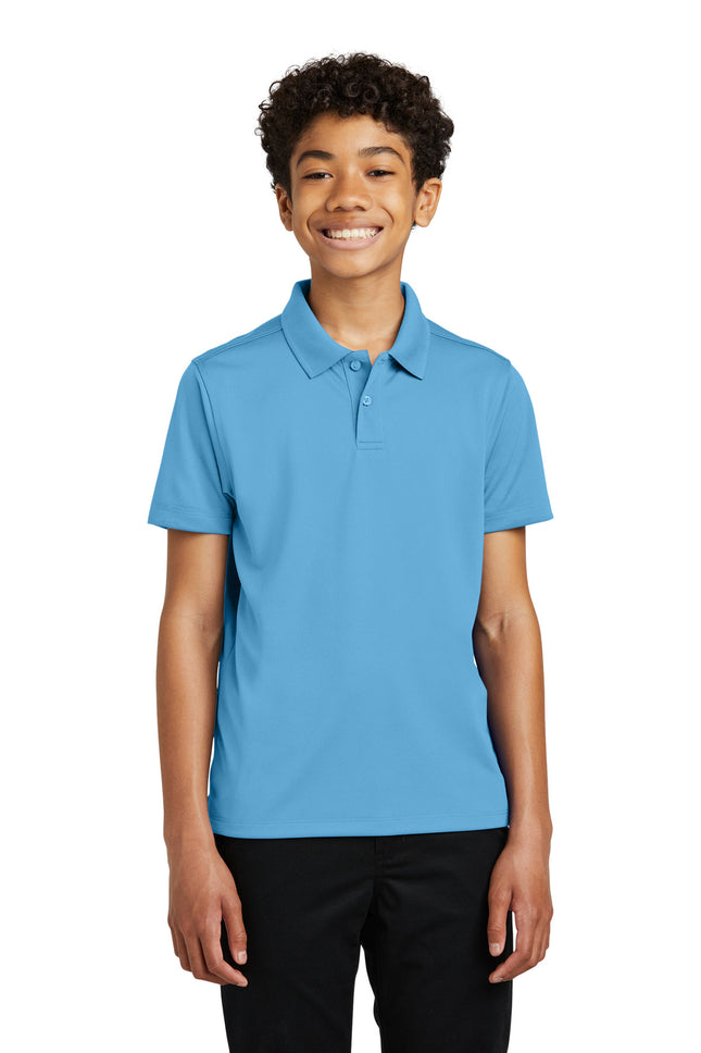 Port Authority Youth Dry Zone UV MicroMesh Polo Y110 Carolina Blue