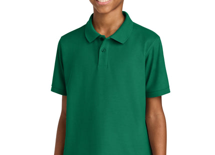 Port Authority Youth Wearever Signature Pique Polo Y200 Kelly Green