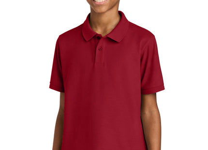 Port Authority Youth Wearever Signature Pique Polo Y200 Rich Red