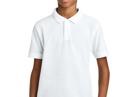 Port Authority Youth Wearever Signature Pique Polo Y200 White