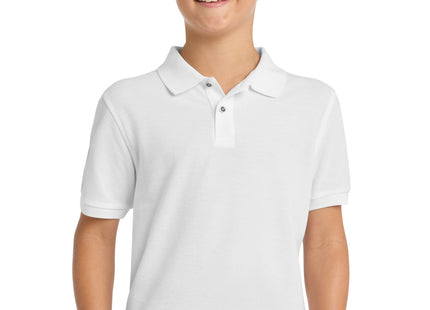 Port Authority Youth Silk Touch Polo Y500 White
