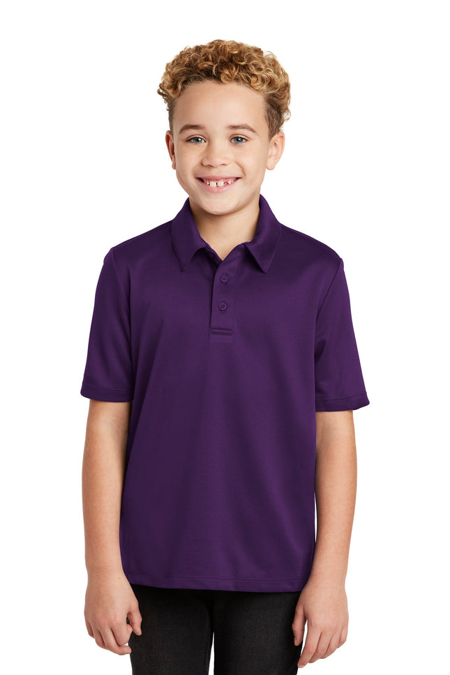 Port Authority Youth Silk Touch Performance Polo Y540 Bright Purple