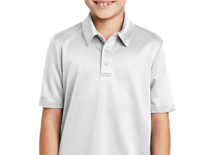 Port Authority Youth Silk Touch Performance Polo Y540 White
