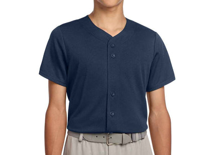 SportTek Youth PosiCharge Tough Mesh FullButton Jersey YST220