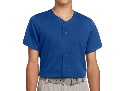SportTek Youth PosiCharge Tough Mesh FullButton Jersey YST220