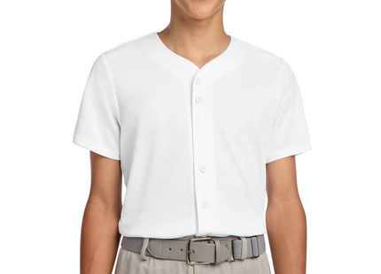 SportTek Youth PosiCharge Tough Mesh FullButton Jersey YST220