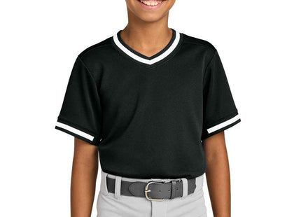 SportTek Youth Tough Mesh VNeck Baseball Jersey YST221