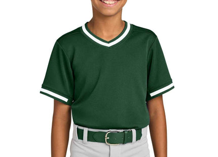 SportTek Youth Tough Mesh VNeck Baseball Jersey YST221