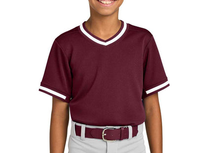 SportTek Youth Tough Mesh VNeck Baseball Jersey YST221