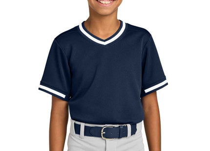 SportTek Youth Tough Mesh VNeck Baseball Jersey YST221