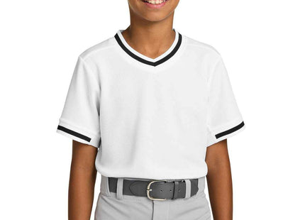 SportTek Youth Tough Mesh VNeck Baseball Jersey YST221