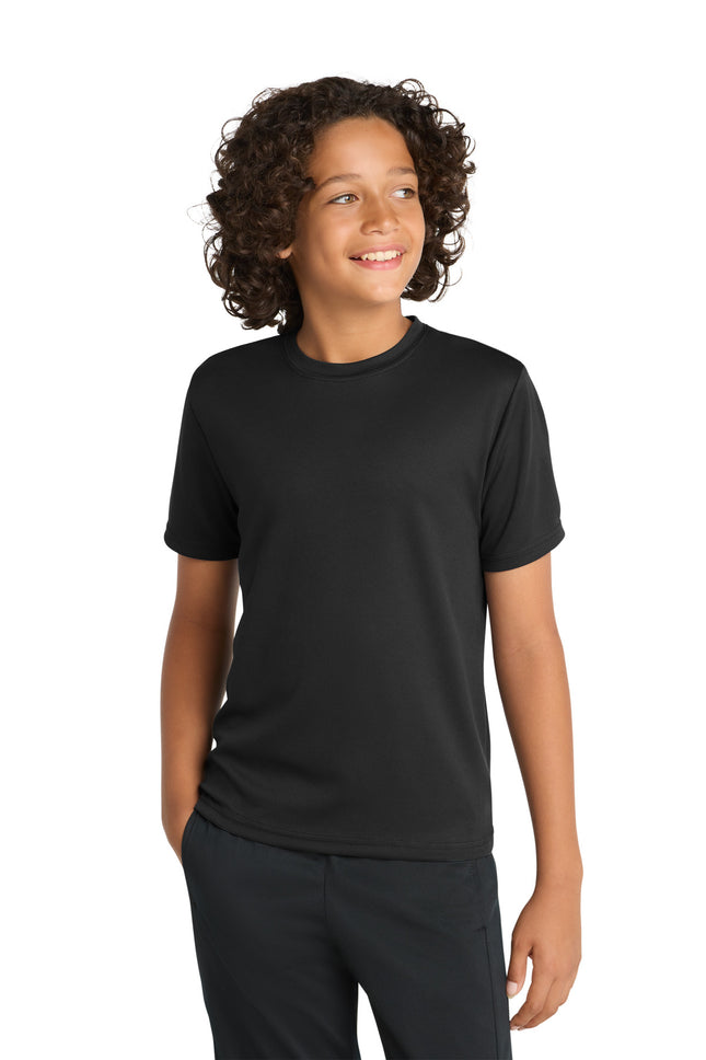 SportTek Youth PosiCharge RacerMesh Tee YST340 Black