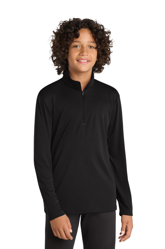SportTek Youth PosiCharge Competitor 1/4Zip Pullover YST357 Black