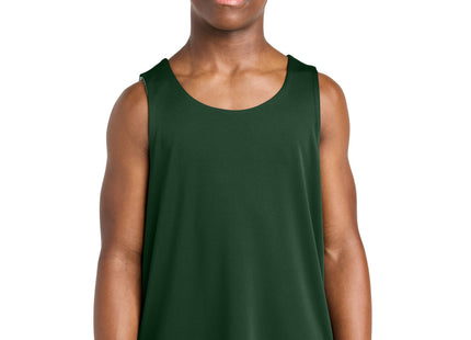 SportTek Youth PosiCharge Competitor Rev Tank YST551 Forest Green White