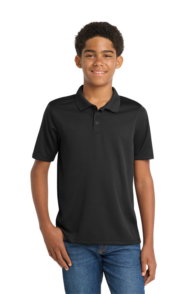 SportTek Youth PosiCharge RacerMesh Polo YST640 Black