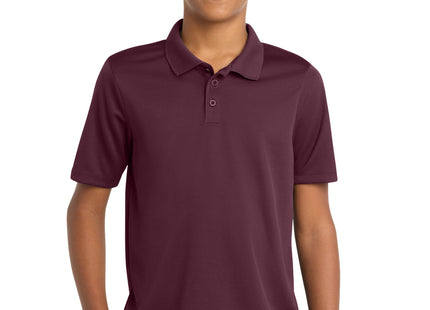 SportTek Youth PosiCharge RacerMesh Polo YST640 Maroon