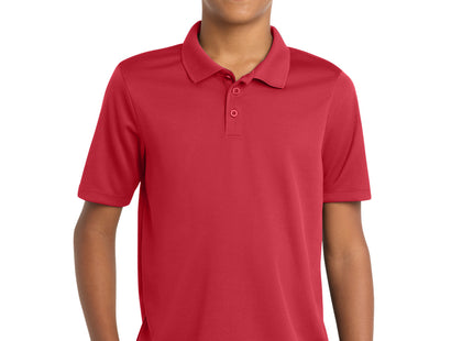 SportTek Youth PosiCharge RacerMesh Polo YST640 True Red