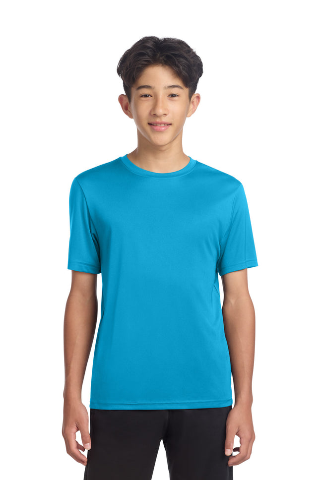 SportTek Youth PosiCharge ReCompete Tee YST720 Atomic Blue
