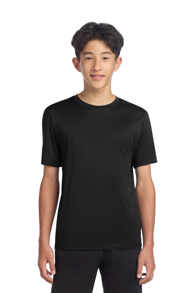 SportTek Youth PosiCharge ReCompete Tee YST720 Black