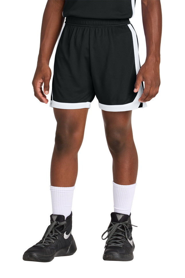 SportTek Youth Rival Basketball 5" Short YST901 Black White