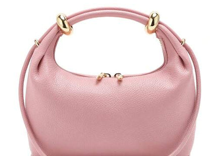 Women’s Crescent Hobo Bag with Gold Ring Handle