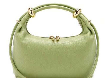 Women’s Crescent Hobo Bag with Gold Ring Handle