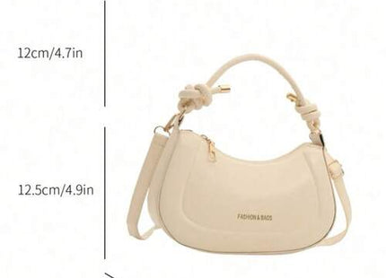 Women’s White Floral Print Mini Shoulder Bag with Cherry Pendant