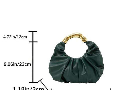 Women’s Pleated Large-Capacity Cloud Handbag with Metal Hardware
