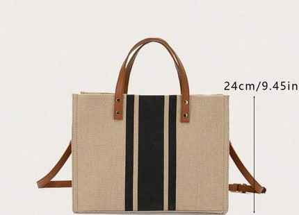 Women’s Minimalist Colorblock Large-Capacity Tote Bag