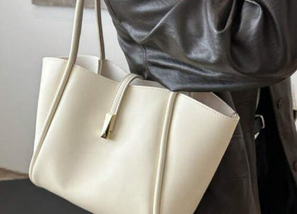 Women’s Solid Color Luxury Shoulder Tote Bag