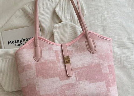 Women’s Solid Color Luxury Shoulder Tote Bag
