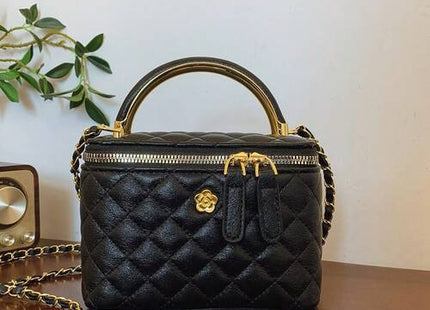 Women’s Checkered Mini Top Handle Bag