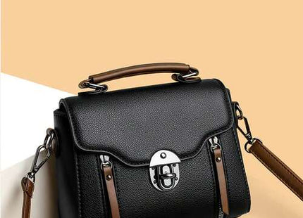 Women’s Vintage Flip-Lock Square Handbag
