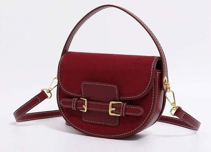 Women’s Vintage  PU Saddle Bag with Adjustable Strap