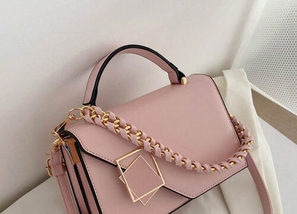 Women’s Mini PU Flap Shoulder Bag with Chain Detail