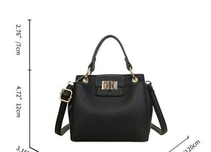 Women’s Lightweight PU Commuter Handbag with Adjustable Shoulder Strap